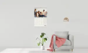 Wandkalender gestalten in gemütlicher Ecke, Motiv Familie